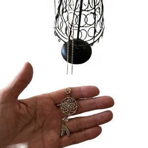 Vintage Necklace, chain with two petals